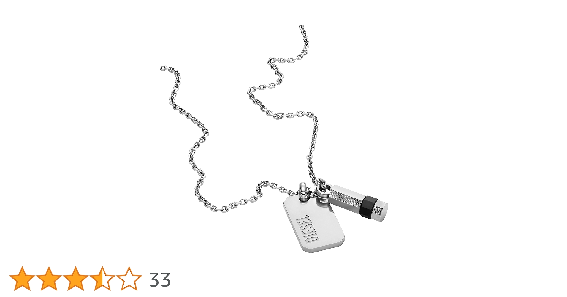 DIESEL メタルタグネックレス オリジナルポーチ付き Amazon | [Diesel] ステンレススチール ドッグタグネックレス